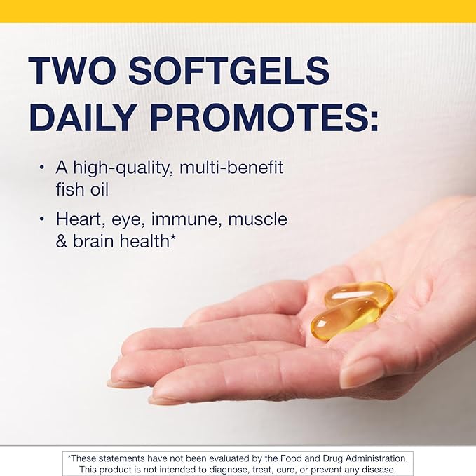Metagenics OmegaGenics Fish Oil EPA-DHA 720 mg - High Potency Omega-3 Supplement* - Supports Heart Joint Brain &amp Immune Health* - Sustainably Sourced Purity-Tested Fish Oil - 60 Softgels