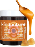 KINDNATURE Manuka Honey Medical Grade Gummies MGO 643+ - New Zealand Manuka Honey with Zinc Vitamin C Elderberry - Throat Comfort &amp Immune Support - Kids &amp Adults