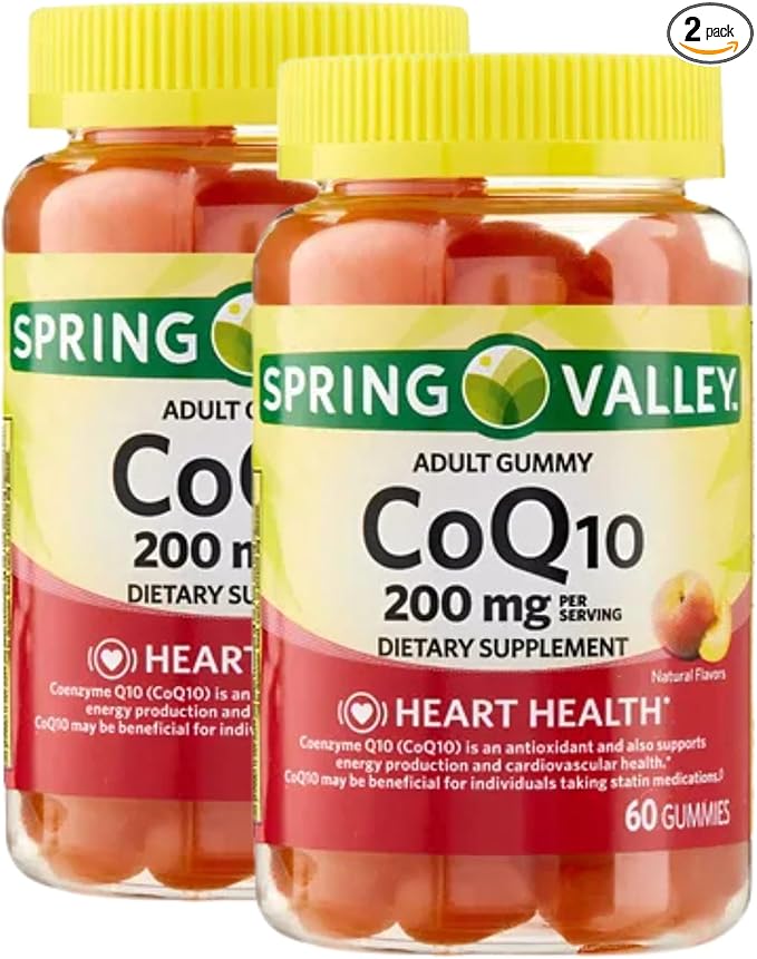 Unique Bundle Store CoQ10 200mg 60 Gummies – Natural Fruit Flavor Coenzyme Q10 Supplement for Adults Coq10 Gummies Q10 Coenzyme Daily Antioxidant Nutritional Support (Pack of 2)
