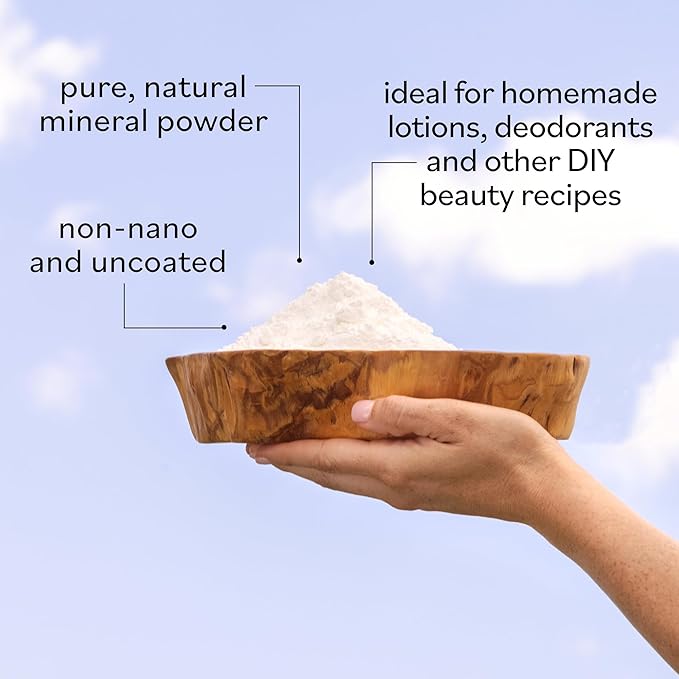 Sky Organics - Zinc Oxide Powder 16 oz - Non-Nano &amp Uncoated - Make Your Own Lotion Deodorant Cream Soap - DIY Essentials - Resealable Bag - Natural Vegan &amp Cruelty Free - Beauty &amp Pe