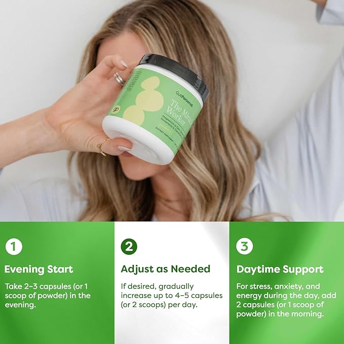 GutPersonal The Gut Fix™ Bundle: The Miracle Worker Magnesium Powder Supplement Strawberry Flavor 30 Servings + The Booster Targeted Probiotic Capsule 60 Servings