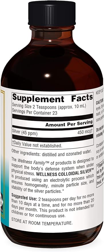 Source Naturals Wellness Colloidal Silver 45 ppm Supports Physical Well Being* - 8 Fluid oz