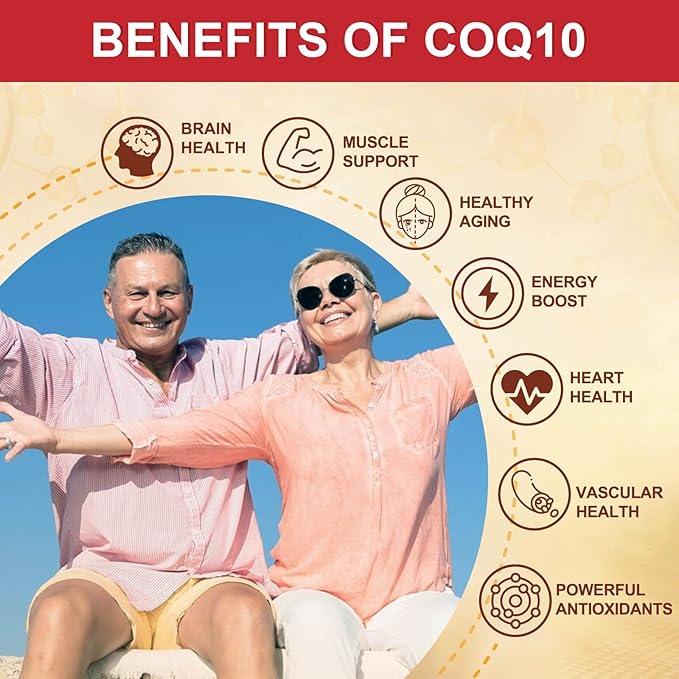 DRFOSTER CoQ10 400mg Softgels - High Absorption Coenzyme Q10 with PQQ Omega 3-6-9 Plant Sterols &amp Vitamin E MCT &amp Black Pepper - Heart Brain &amp Energy Support - Gluten-Free 120 Days Su