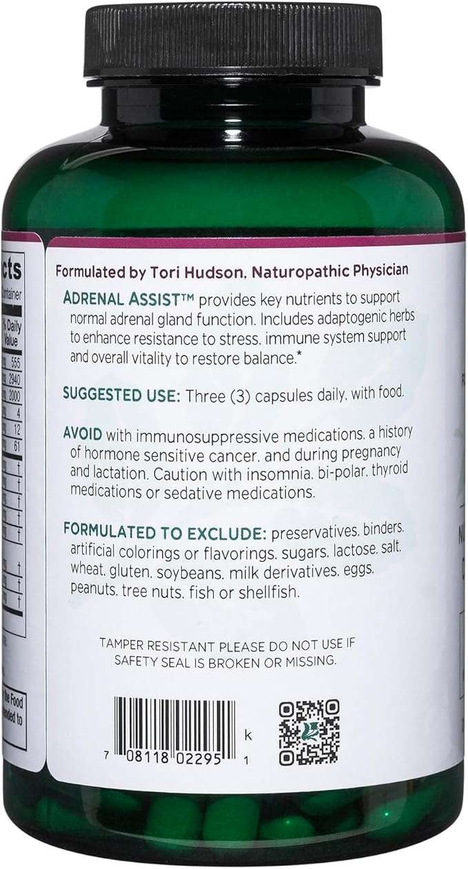 Vitanica Adrenal Assist Adrenal Support Vegan 180 Capsules