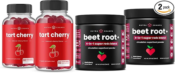 NutraChamps Tart Cherry Gummies &amp Beet Root Powder