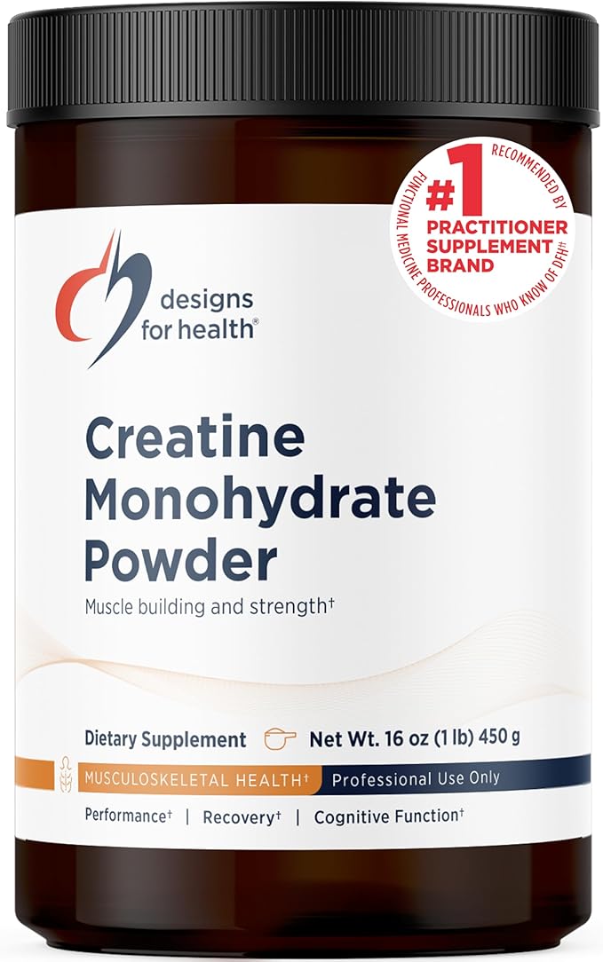 Designs for Health Micronized Creatine Monohydrate Unflavored Powder 90 Servings 5g per Serving – for Women &amp Men to Support Muscle Strength and Brain Health