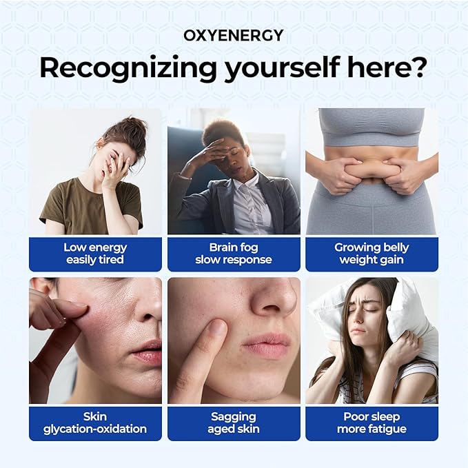 OxyEnergy NAD Supplement Anti-Aging &amp Cellular Renewal 28 Packets &amp Triple Magnesium Complex Magnesium Glycinate 300mg 90 Capsules