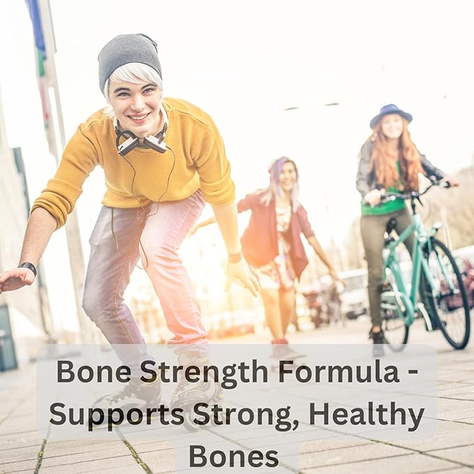 Height Boost Bone Growth Gummies for Kids &amp Teens – Natural Growth Support with Calcium Vitamin D3 K2 Collagen Hydrolysate &amp Herbal Blend – Bone Strength &amp Height Supplement – 60 Gummie