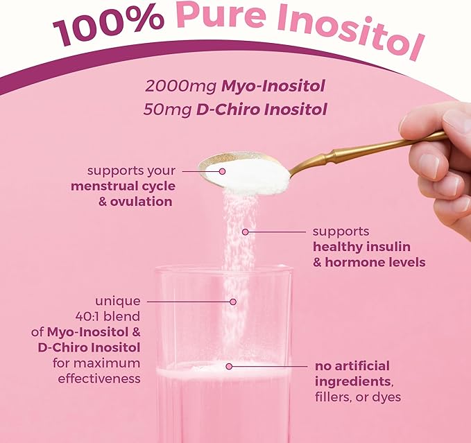 VITA-PCOS Myo-Inositol &amp D-Chiro Inositol Supplement for Women – 90 Day Supply Fertility Supplements for Women PCOS Supplements OvaSupport with 40:1 Ratio MyoInositol 2000mg &amp D-Chiro 50mg