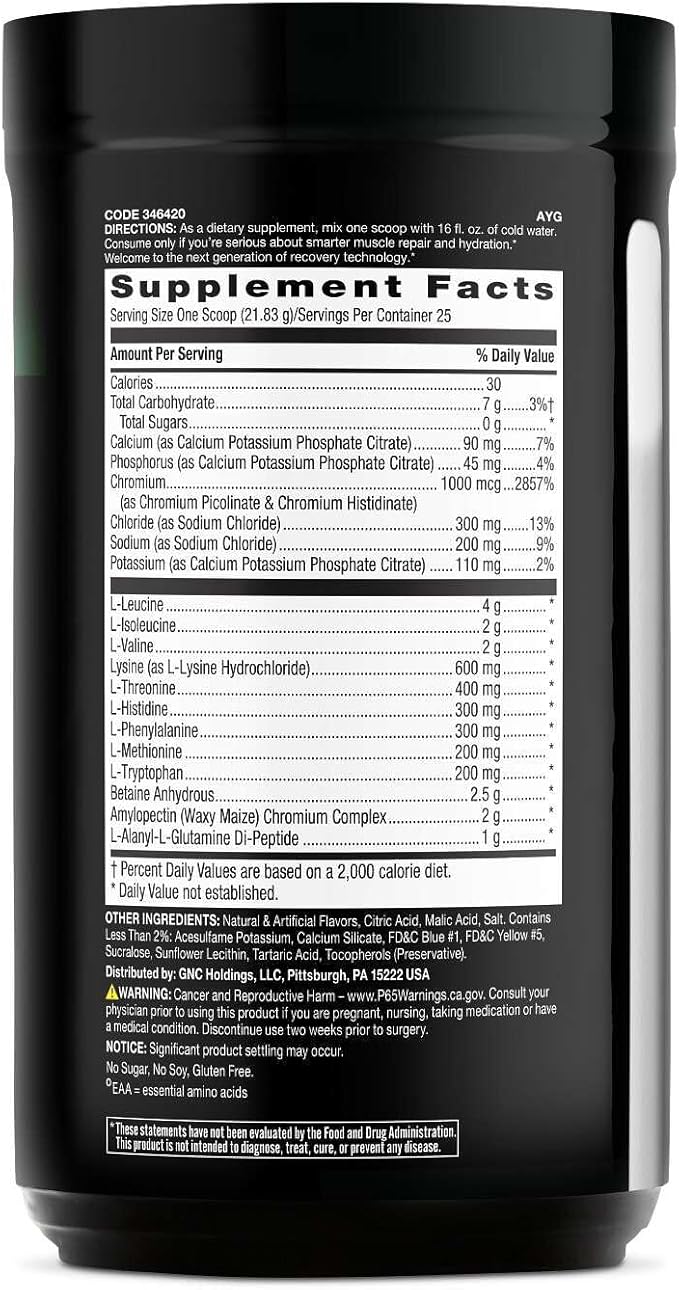 BEYOND RAW Precision Amino | Recovery &amp Power Amino Acid Formula | Fuel Muscles | Enhance Hydration | Gummy Worm | 25 Servings