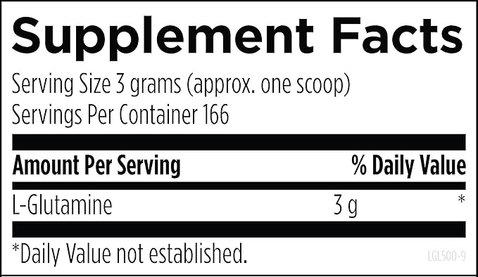 Designs for Health L Glutamine Powder - 3000mg Amino Acids Supplement to Support Muscle Recovery Digestive Immune + Gut Health - Non-GMO + Gluten Free Easy Drink Mix (166 Servings / 500g)