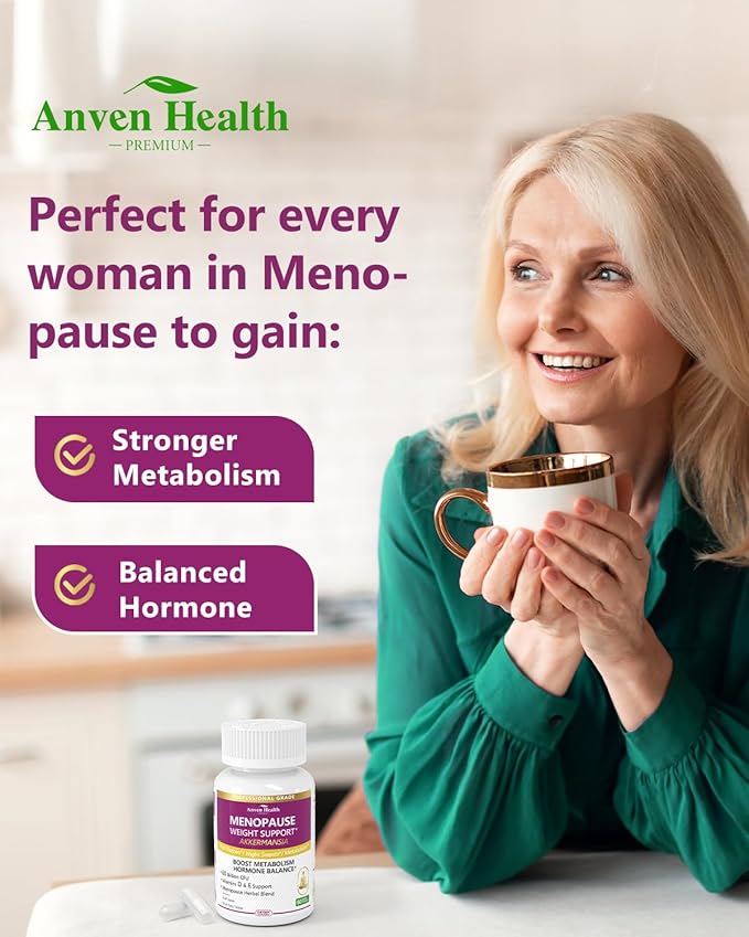 Menopause Gut Support Bundle – Akkermansia Probiotic + Digestive Enzymes with Prebiotics &amp Probiotics丨Hormonal Balance Bloating Relief Nutrient Absorption