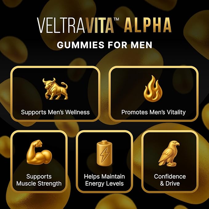 Alpha Shilajit Gummies Pure Himalayan Shilajit for Men Tongkat Ali Ashwagandha KSM 66 Advanced VeltrAbsorb™ 76%+ Fulvic Acid &amp 92+Trace Minerals Vegan Sugar-Free