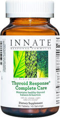 INNATE Response Formulas Thyroid Response Complete Care - Made With Ashwagandha - Maintains Optimal Thyroid Balance and Function - Vegetarian Gluten-Free Non-GMO - 90 tablets (45 Servings)