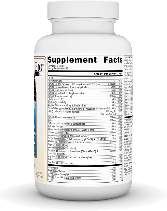 Source Naturals Life Force Multiple No Iron Energy Activator Complete Bio-Aligned Daily Vitamin - 90 Tablets