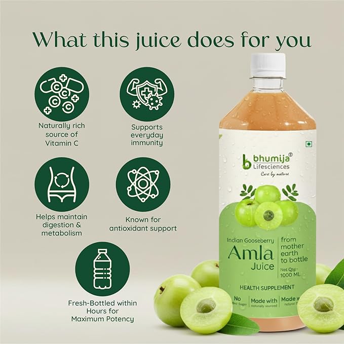 Bhumija Lifesciences Amla Juice (Sugar Free) - 1 Liter