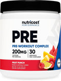 Nutricost Pre-Workout Complex Powder (30 Servings Fruit Punch) - with Beta-Alanine Taurine &amp Amino Acids