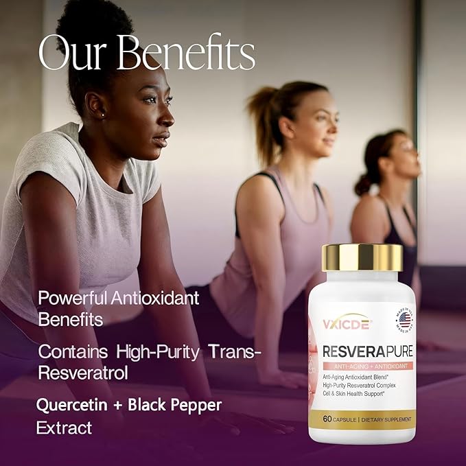 Resveratrol Supplement 250mg | 60 Capsules | Non-GMO &amp Gluten Free | Potent Complex