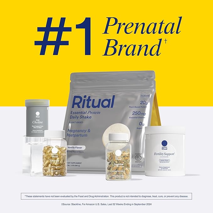Ritual Fertility Support - Myo-Inositol NAC CoQ10 Supplement For Women - 3-in-1 Drink-Mix Formulated to Support Conception Outcomes with Studied Ingredients - Designed with an OB/GYN. - 60 Servings*