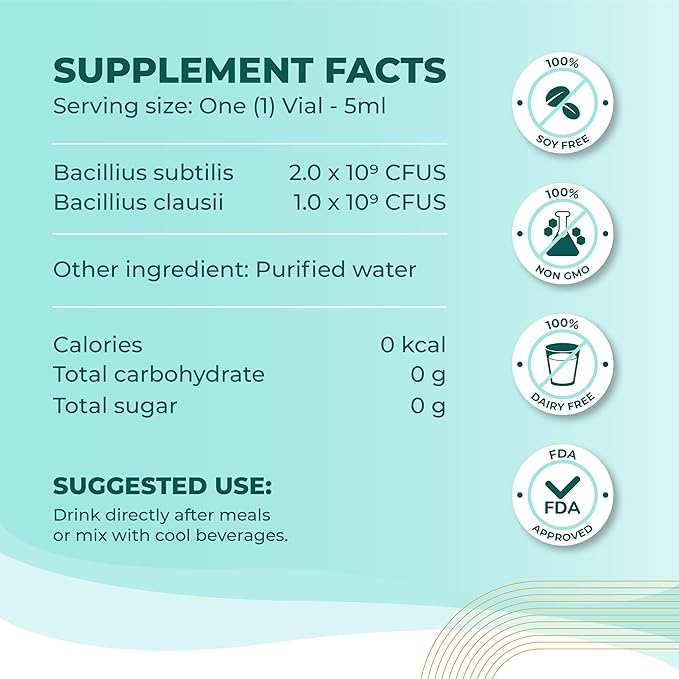 Liquid Spore Probiotic for Adult Women &amp Men | Supports IBS Gas Bloating &amp Diarrhea | Improve Digestive &amp Immune System | 20 Servings