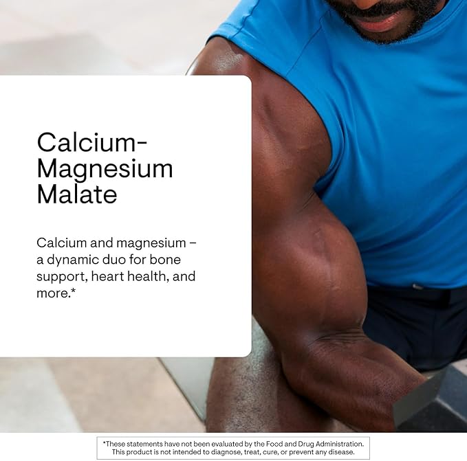 THORNE - Calcium-Magnesium Malate - Optimally Absorbed Magnesium &amp Calcium Mineral Supplement - Supports Bone Muscle Lung &amp Heart Health* - Third-Party Certified - Dairy &amp Gluten-Free -