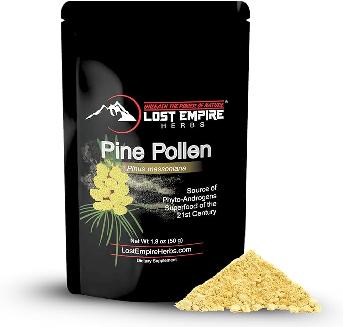 Pine Pollen Powder Wild Harvested - 99% Cracked Cell Wall | Supports Healthy Energy &amp Longevity (50 Grams)