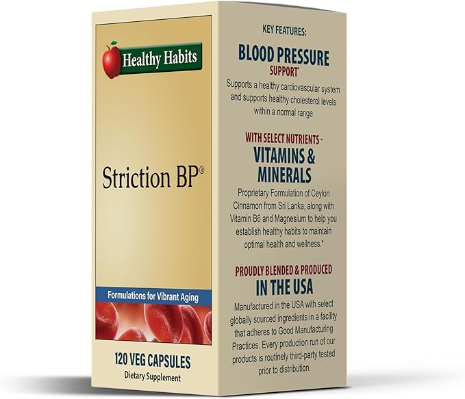 Healthy Habits StrictionBP Box 120 Veg Capsules