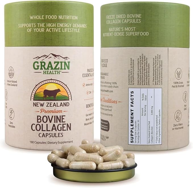 Men’s Vitality Bundle | Whole-Food Organ Complex + Man Power Capsules + Grass-Fed Collagen | New Zealand Sourced Hydrolyzed Collagen &amp Bovine Organ Supplements for Daily Wellness