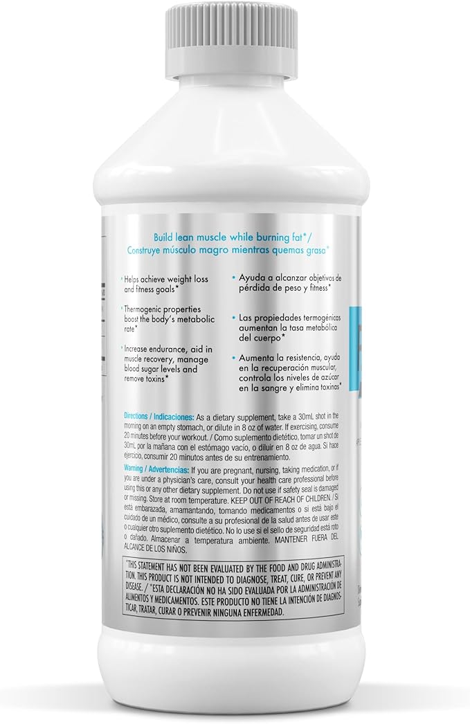 Yes You Can! Extra Strength Liquid Fat Burner - Accelerate Metabolism Natural Ingredients - L-Carnitine Chromium Apple Cider Vinegar Lemon Juice (4 Bottles)