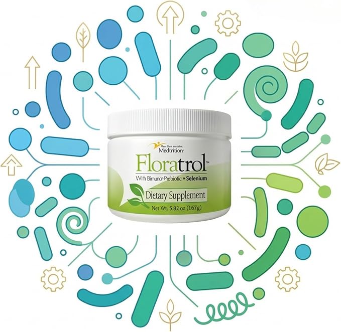 Medtrition Floratrol™ Prebiotic Fiber Powder for Digestive Health – Bimuno® GOS Prebiotic + Selenium – Supports Gut Health &amp Regularity – Dissolves Clear and Fast No Grit or Taste Small Serving