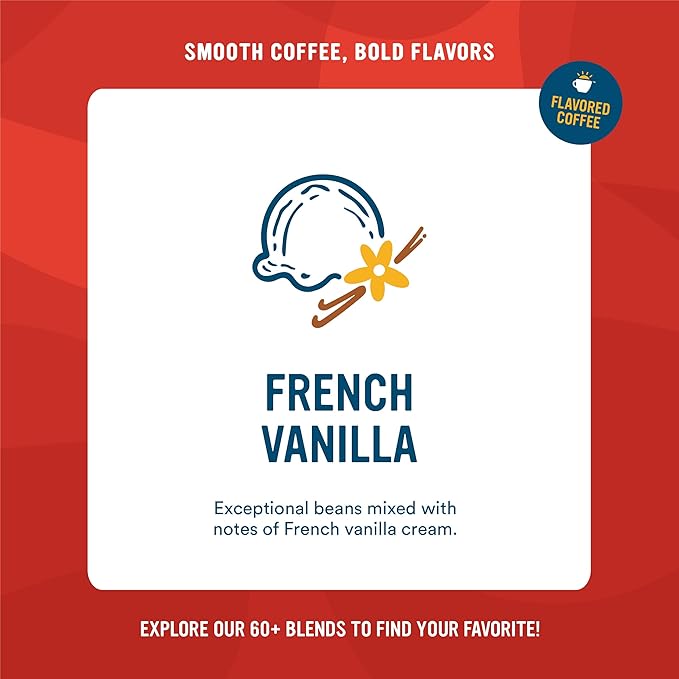 Cameron's Coffee Roasted Ground Coffee Bag Flavored French Vanilla 12 Ounce Pack of 6