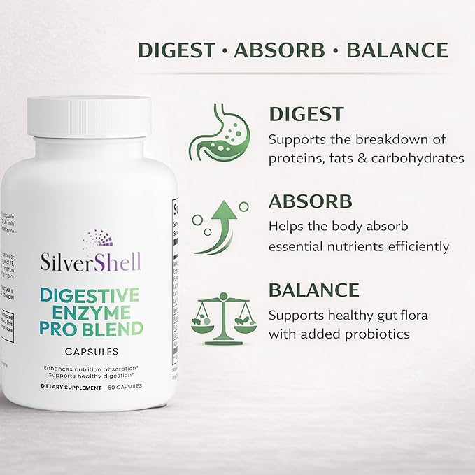 Digestive Enzymes for Digestive Health - Super Enzymes for Digestion - Digestive Enzymes for Men - Debloating for Women IBS Relief IBS Clear Gastritis &amp Bloating Relief