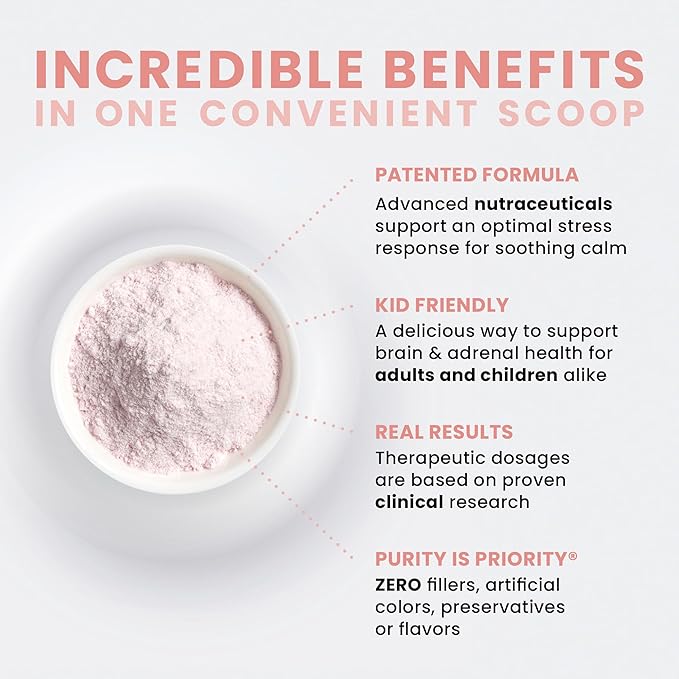 Pure Therapro Rx Just Relax Cherry - 60 Servings | Supports Relaxed Mood &amp Healthy Blood Pressure | Myo-inositol Di-Magnesium Malate GABA Taurine &amp L-Theanine