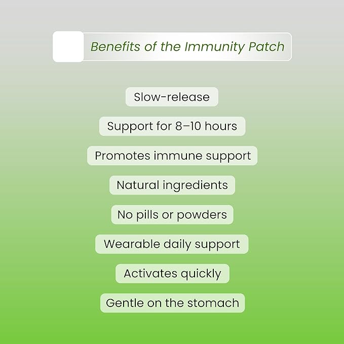 Immunity Patch | Wearable Wellness with Zinc Vitamin C Vitamin D and Black Elderberry | Long Lasting Patch for 10 Hours | Vegan &amp Latex Free | 4 Patches Per Pack 2 Pack
