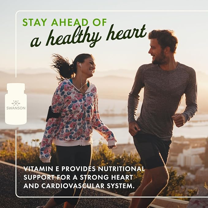 Swanson Vitamin E - Natural Vitamin Supplement Promoting Cardiovascular Health - Natural Formula Delivering Essential D-Alpha Tocopherols - (100 Softgels 1000 IU Each)