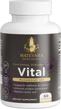 Vital Mushroom Complex Blend|Immune &amp Focus Support Capsules | 60 Count