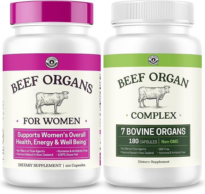 Left Coast Performance Beef Organ Supplements from New Zealand - Supports Women's Overall Energy &amp Health - Non-GMO No Fillers Hormone &amp Antibiotic Free