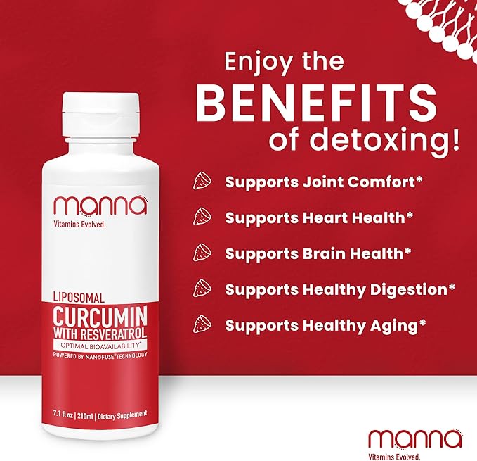 Manna Vitamins Evolved Curcumin with Resveratrol - Liposomal Curcumin Supplements