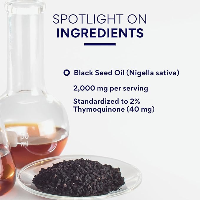 Research Verified Black Seed Oil - 180 Softgels - Boost Immunity Support Digestion Improve Respiratory Function - Cold-Pressed - 2% Thymoquinone (TQ)