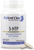 Patient One 5-HTP 100 mg with Vitamin B6 | Supplement to Support Stress Management Mood and Sleep* | Enhanced Synergy | 60 Capsules