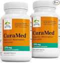 Terry Naturally CuraMed 375mg - Antioxidant Supplement for Brain &amp Immune Health Support - Dietary Supplement with Curcumin &amp Turmeric Essential Oil - Herbal Liver Support - 120 Softgels (Pack