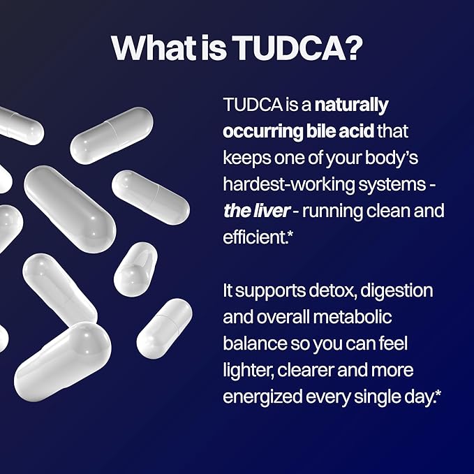 TUDCA Prime | 520mg Per Serving | 60 Day Supply | TUDCA + L-Ergothioneine | Advanced Liver Support
