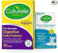 Culturelle Pro Strength Daily Probiotic Capsules Probiotics for Men &amp Women 60 Count 2 months + Culturelle Baby Immune &amp Digestive Support Probiotic + Vitamin D Drops 0-12 Months 30 Day Sup