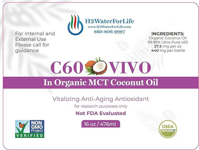 H2 WATER FOR LIFE C60 VIVO (16 oz Coco)