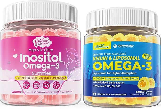 Vegan Omega-3 Gummies Inositol + Omega-3 Gummies 2 Pack