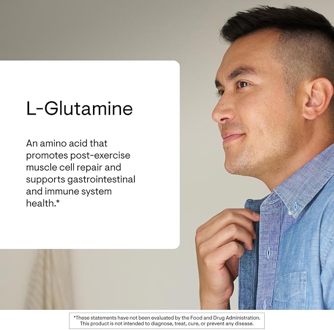 THORNE - L-Glutamine - Amino Acid Supplement for Immune System &amp GI Health - Promotes Post-Exercise Muscle Cell Repair* - Third-Party Certified - Gluten Dairy &amp Soy-Free - 90 Capsules