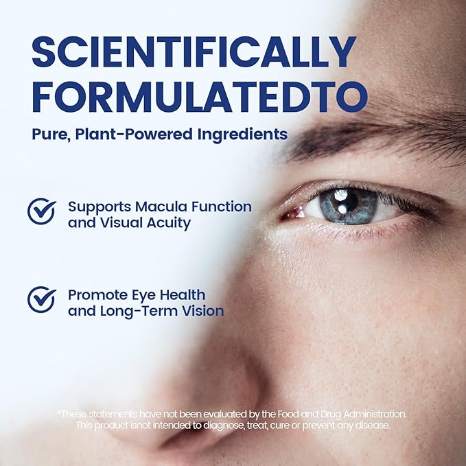VivoNu 120pcs Lutein Eye Vitamins Supplement for Macular Health and Dry Eye Contains Lutein Zinc Vitamins C/E &amp Zeaxanthin to Support Eye Health (240p)