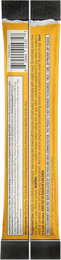 ONNIT Alpha Brain Instant Cognitive Support Drink Mix Nootropic Supplement for Focus Memory and Clarity Peach Flavor 0.13 oz Packets 30 Count