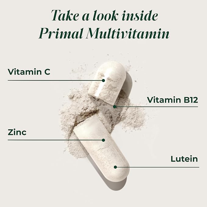 Primal Harvest Primal Multivitamin - Daily Multi-Vitamin Supplement with 21 Essential Vitamins &amp Minerals for Women &amp Men (2 Pack (30 Count))