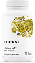 THORNE - Ultimate-E - Vitamin E Supplement from Mixed Tocopherols - Fat-Soluble Antioxidants for Cardiovascular Support* - Third-Party Certified - Gluten Dairy &amp Soy-Free - 60 Softgels
